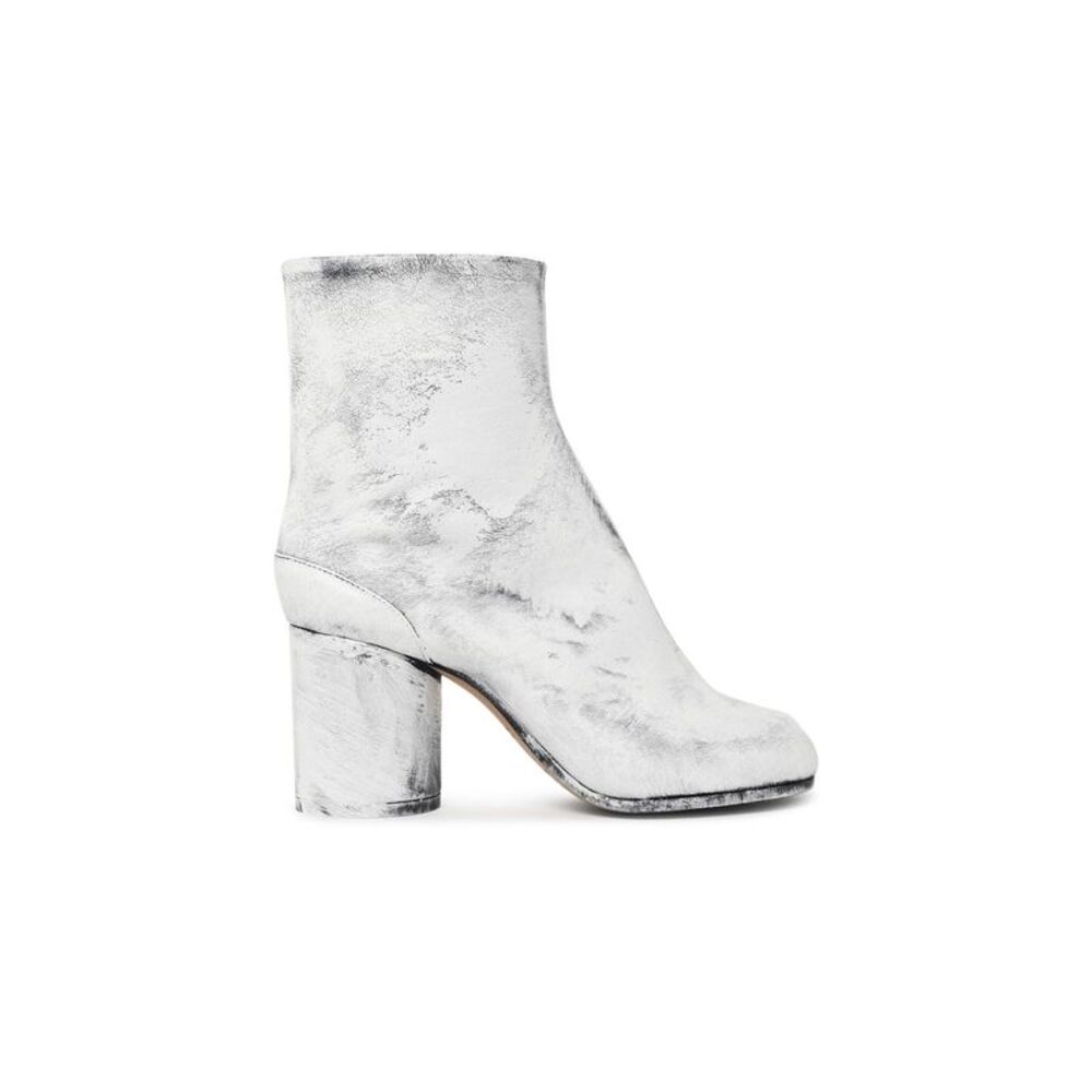 Maison Margiela 'Tabi Bianchetto' Black And White Leather Boots Women